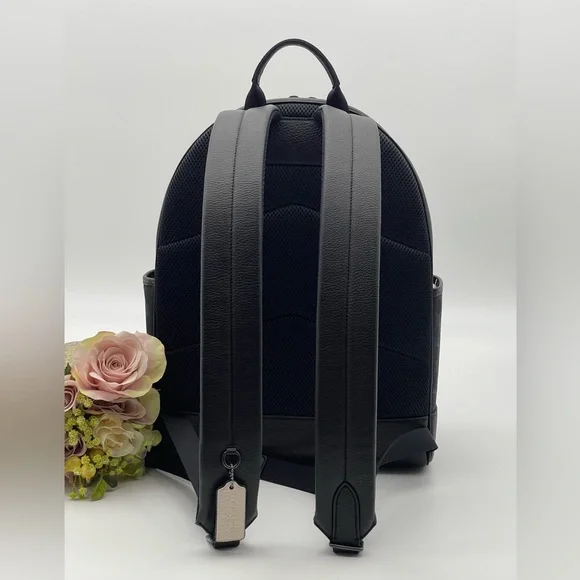 Coach Large  Backpack In Signature Jacquard With Varsity Stripe - Picture 4 of 14